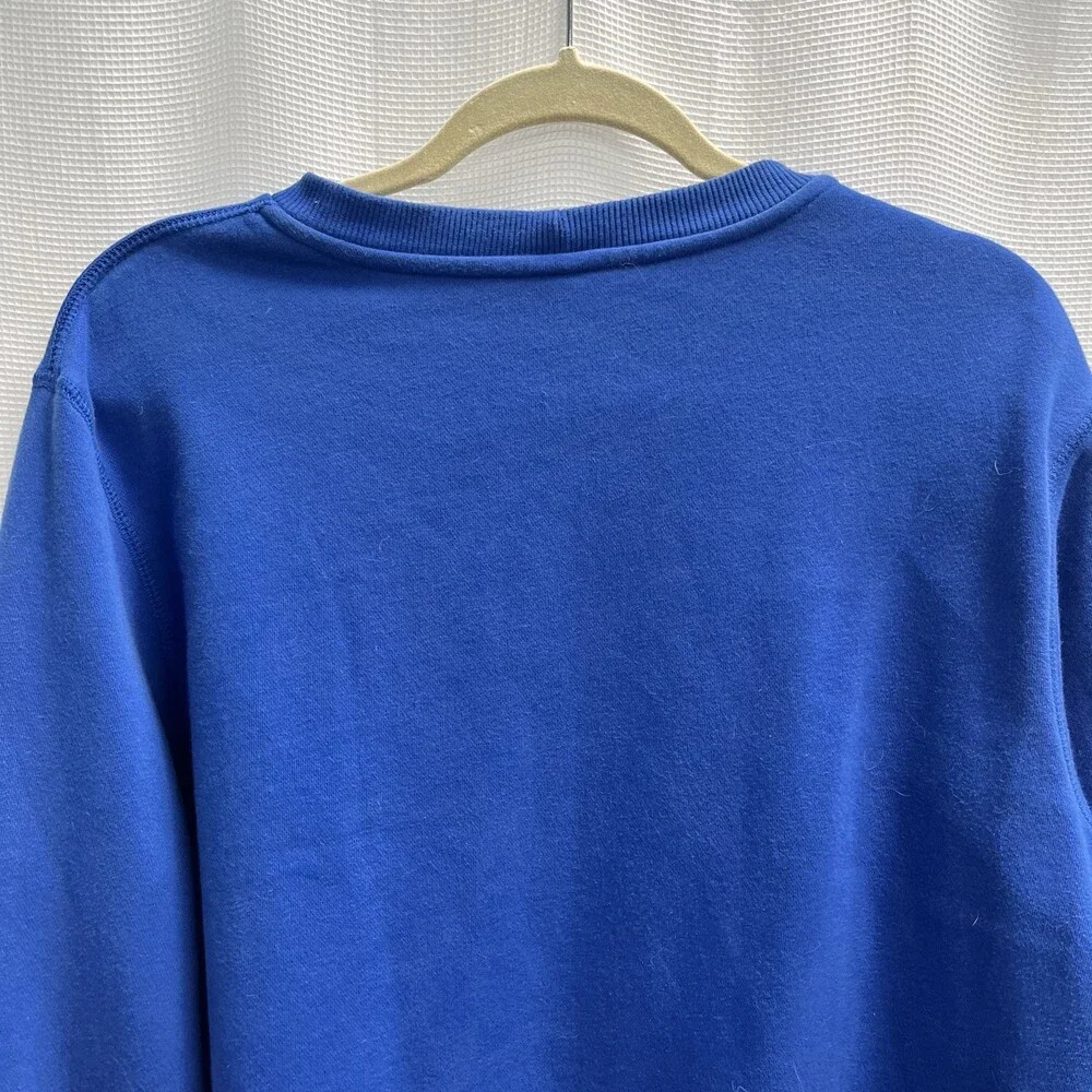 Vtg Nike Embroidered Mini‎ Swoosh Blue Sweatshirt 90’s Large Grunge